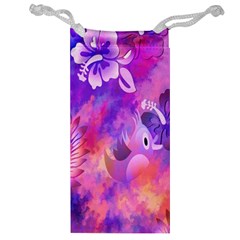 Littie Birdie Abstract Design Artwork Jewelry Bag by Nexatart