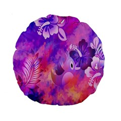 Littie Birdie Abstract Design Artwork Standard 15  Premium Round Cushions by Nexatart