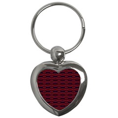 Repeated Tapestry Pattern Abstract Repetition Key Chains (heart)  by Nexatart