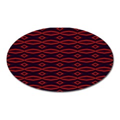 Repeated Tapestry Pattern Abstract Repetition Oval Magnet by Nexatart