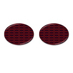 Repeated Tapestry Pattern Abstract Repetition Cufflinks (oval) by Nexatart