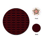 Repeated Tapestry Pattern Abstract Repetition Playing Cards (Round)  Front