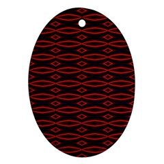 Repeated Tapestry Pattern Abstract Repetition Oval Ornament (two Sides) by Nexatart