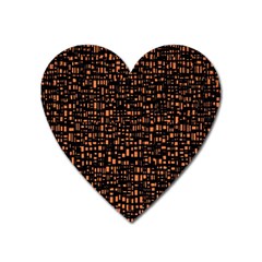 Brown Box Background Pattern Heart Magnet by Nexatart