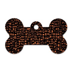 Brown Box Background Pattern Dog Tag Bone (two Sides) by Nexatart