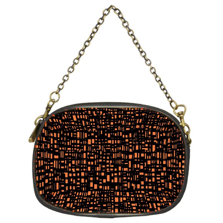 Brown Box Background Pattern Chain Purses (One Side) 