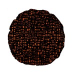 Brown Box Background Pattern Standard 15  Premium Round Cushions Front