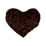 Brown Box Background Pattern Standard 16  Premium Heart Shape Cushions Front