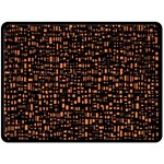 Brown Box Background Pattern Double Sided Fleece Blanket (Large)  80 x60  Blanket Back