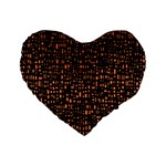 Brown Box Background Pattern Standard 16  Premium Flano Heart Shape Cushions Front