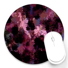 Grunge Purple Abstract Texture Round Mousepads by Nexatart