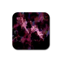 Grunge Purple Abstract Texture Rubber Coaster (square)  by Nexatart