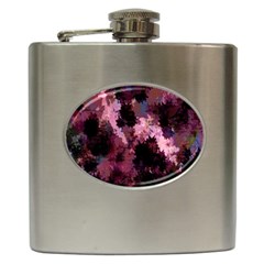 Grunge Purple Abstract Texture Hip Flask (6 Oz) by Nexatart