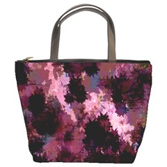 Grunge Purple Abstract Texture Bucket Bags by Nexatart