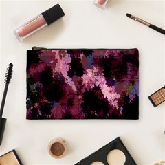 Grunge Purple Abstract Texture Cosmetic Bag (medium)  by Nexatart