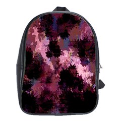 Grunge Purple Abstract Texture School Bags(large)  by Nexatart