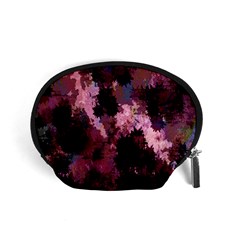 Grunge Purple Abstract Texture Accessory Pouches (small)  by Nexatart