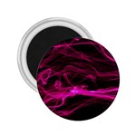 Abstract Pink Smoke On A Black Background 2.25  Magnets Front