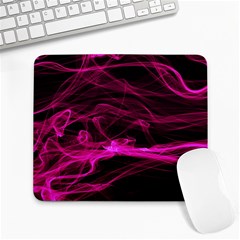 Abstract Pink Smoke On A Black Background Large Mousepads by Nexatart