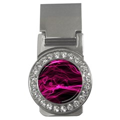 Abstract Pink Smoke On A Black Background Money Clips (cz) 