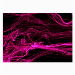 Abstract Pink Smoke On A Black Background Large Glasses Cloth (2-side) by Nexatart