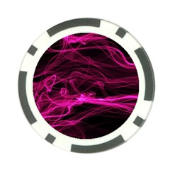 Abstract Pink Smoke On A Black Background Poker Chip Card Guard (10 Pack) by Nexatart