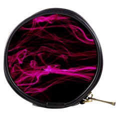 Abstract Pink Smoke On A Black Background Mini Makeup Bags by Nexatart