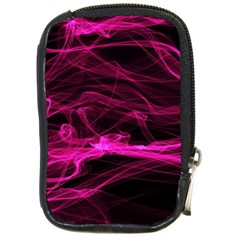 Abstract Pink Smoke On A Black Background Compact Camera Cases by Nexatart