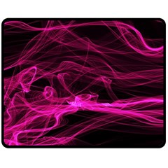 Abstract Pink Smoke On A Black Background Fleece Blanket (medium)  by Nexatart