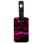 Abstract Pink Smoke On A Black Background Luggage Tags (One Side)  Front