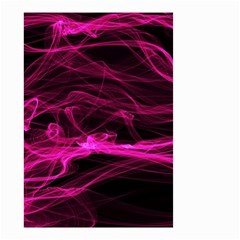 Abstract Pink Smoke On A Black Background Small Garden Flag (two Sides) by Nexatart