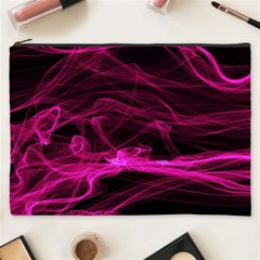 Abstract Pink Smoke On A Black Background Cosmetic Bag (xxxl)  by Nexatart