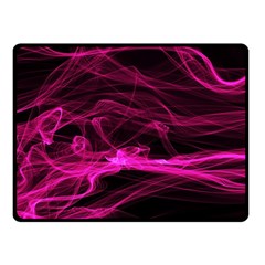 Abstract Pink Smoke On A Black Background Double Sided Fleece Blanket (small)  by Nexatart