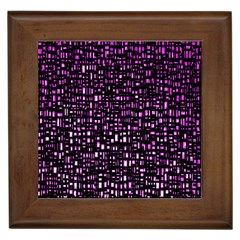 Purple Denim Background Pattern Framed Tiles