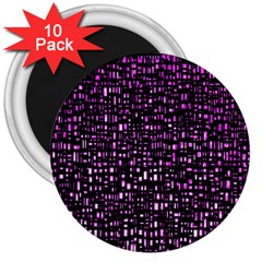 Purple Denim Background Pattern 3  Magnets (10 pack) 