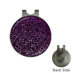 Purple Denim Background Pattern Hat Clips with Golf Markers