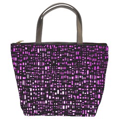 Purple Denim Background Pattern Bucket Bags