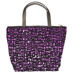 Purple Denim Background Pattern Bucket Bags Back