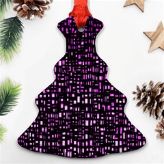 Purple Denim Background Pattern Christmas Tree Ornament (Two Sides)