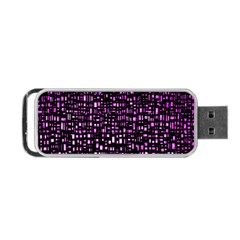 Purple Denim Background Pattern Portable USB Flash (One Side)