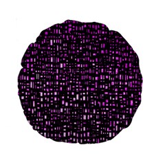 Purple Denim Background Pattern Standard 15  Premium Round Cushions