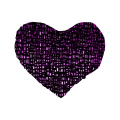 Purple Denim Background Pattern Standard 16  Premium Heart Shape Cushions