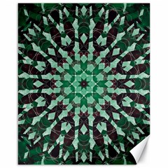 Abstract Green Patterned Wallpaper Background Canvas 16  X 20   by Nexatart