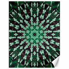 Abstract Green Patterned Wallpaper Background Canvas 18  X 24   by Nexatart