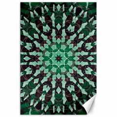 Abstract Green Patterned Wallpaper Background Canvas 20  X 30   by Nexatart