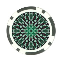 Abstract Green Patterned Wallpaper Background Poker Chip Card Guard (10 Pack) by Nexatart