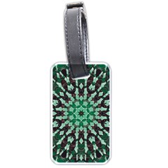 Abstract Green Patterned Wallpaper Background Luggage Tags (one Side)  by Nexatart