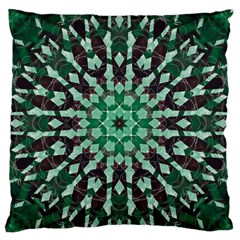 Abstract Green Patterned Wallpaper Background Large Flano Cushion Case (two Sides) by Nexatart