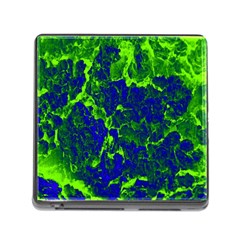 Abstract Green And Blue Background Memory Card Reader (square) by Nexatart