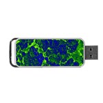 Abstract Green And Blue Background Portable USB Flash (Two Sides) Front